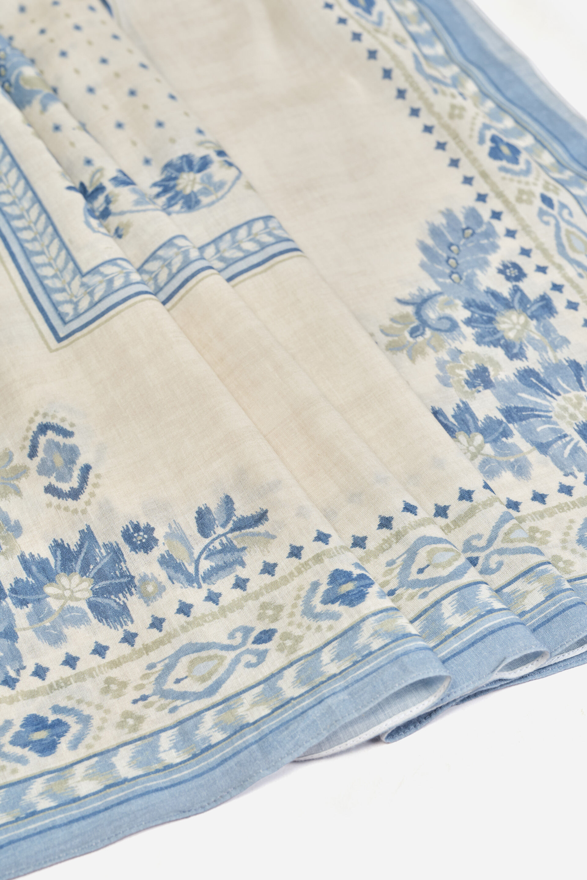 Indigo Printed Cotton Dupatta, , image 3